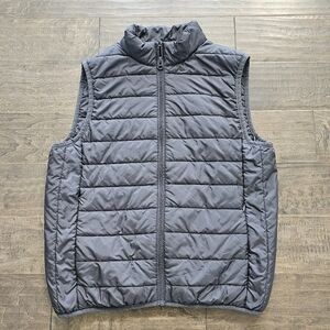 John Bartlett Men's Charcoal Gray Puffer Vest Sz Medium